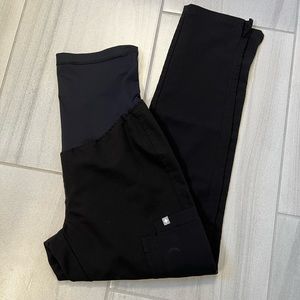 FIGS Maternity Yola XS Black Scrub Pants